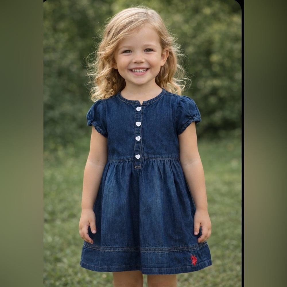Lovely Preppy Classic Baby Ralph Lauren Denim Dress
